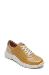 Rockport Cobb Hill Juna Perforated Sneaker In Yellow Leather