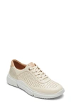 Rockport Cobb Hill Juna Perforated Sneaker In Vanilla Leather