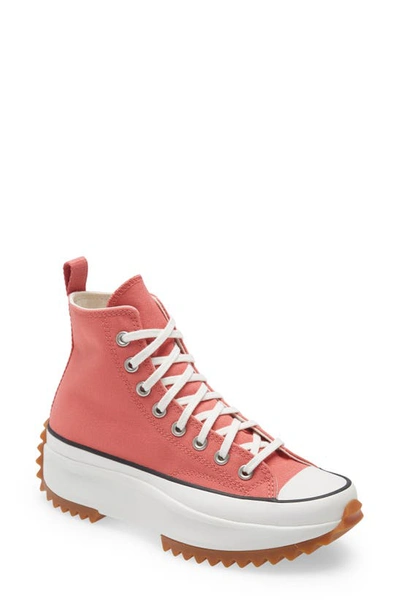 Converse Chuck Taylor® All Star® Run Star Hike Hi Platform Sneaker In Terracotta Pink / Vintage White