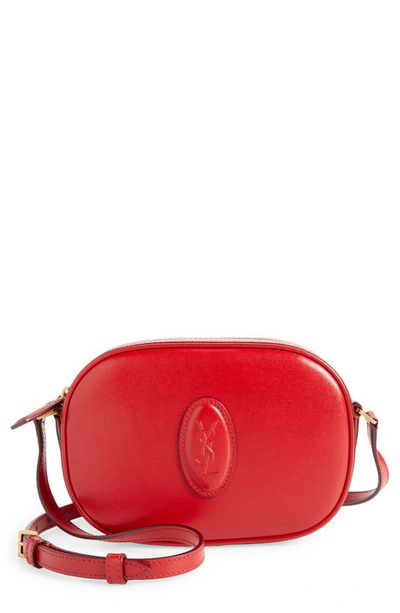Saint Laurent Le 61 Leather Camera Bag In Rouge Eros/ Roug