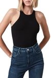 Allsaints Womens Black Norma Stretch-lyocell Bodysuit 12