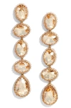 Deepa Gurnani Tyra Drop Earrings In Gold