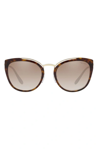 Prada 54mm Gradient Cat Eye Sunglasses In Pale Gold