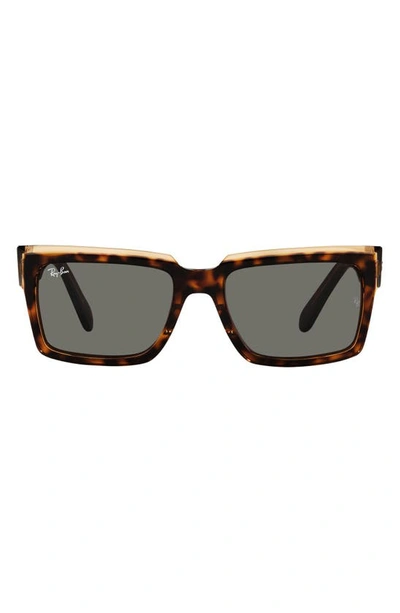 Ray Ban Rb2191 Inverness Rectangle-frame Acetate Sunglasses In Havana