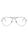 Ray Ban 55mm Optical Glasses In Grey