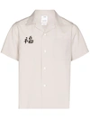 Visvim Sanko Souvenir Wool & Linen Button-up Shirt In Grey