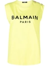 BALMAIN BALMAIN T-SHIRTS AND POLOS YELLOW
