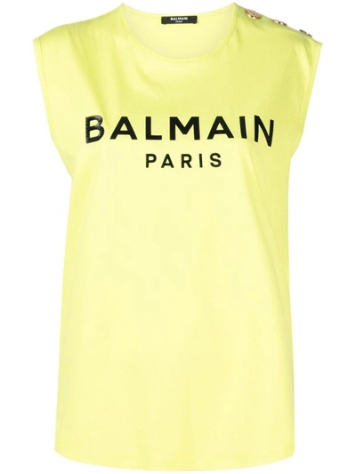 Balmain T-shirts And Polos Yellow