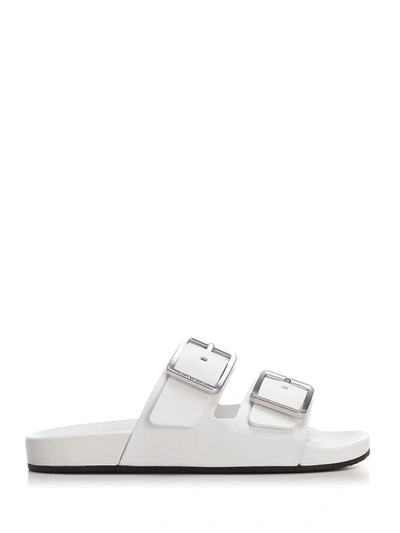Balenciaga Men's White Leather Sandals
