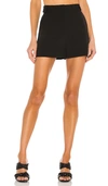 Milly Pilar Cady Pleated Shorts In Black