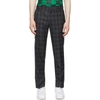 LIBERAL YOUTH MINISTRY GREY PLAID GRUNGE TROUSERS