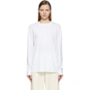 The Row Crew Neck Cotton Long Sleeve T-shirt In Wht White
