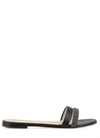 Fabiana Filippi Leather Slides In Black