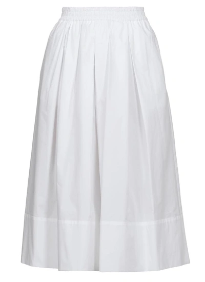 Fay Cotton Full Skirt In White