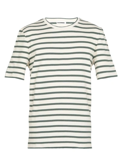 Jil Sander T-shirts And Polos White In Open Green