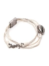 SAINT LAURENT SAINT LAURENT BRAIDED SEASHELL MONOGRAM BRACELET