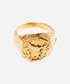 ALIGHIERI GOLD-PLATED THE ARIES SIGNET RING,000730183