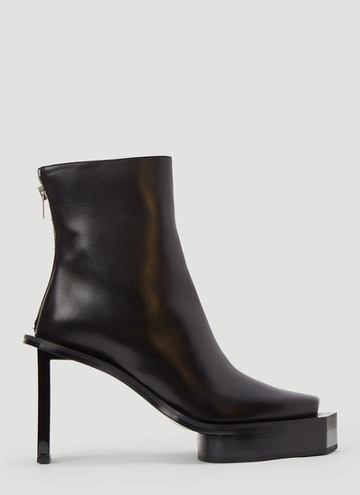 Alyx Bee Heeled Leather Ankle Boots In Black