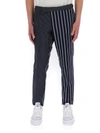 THOM BROWNE THOM BROWNE STRIPED TAILORED TROUSERS