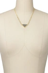 Saachi Triangle Beaded Druzy Necklace In Silver