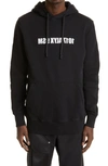 Alyx Reverse Logo Popover Hoodie In Black / Black