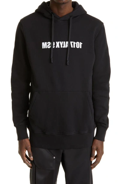 Alyx Reverse Logo Popover Hoodie In Black