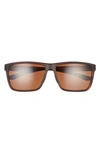 Smith Riptide 61mm Polarized Sport Square Sunglasses In Matte Tortoise/ Brown