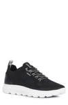 Geox Men's Spherica Knit Low Top Sneakers In Black Oxford