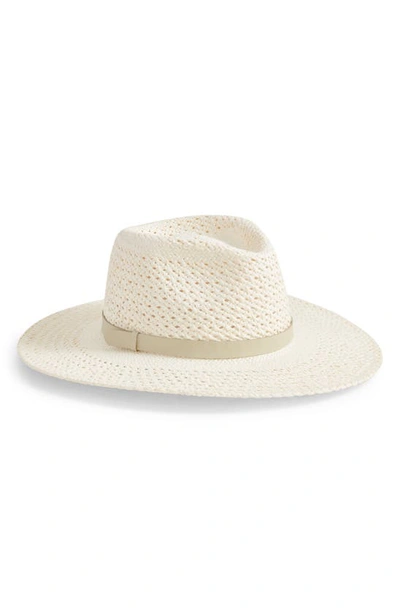 Treasure & Bond Open Weave Rancher Hat In Ivory Combo