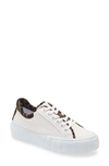 Fendi Ff Motif Lace-up Sneakers In White