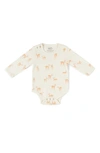 Pehr Babies' Follow Me Deer Organic Cotton Bodysuit In Pink