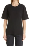 Proenza Schouler Cutout Overdyed Recycled Jersey T-shirt In Black