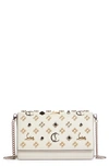 Christian Louboutin Paloma Embellished Leather Shoulder Bag In Craie/ Multi