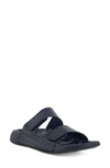 Ecco Women's 2nd Cozmo Slide Sandals In Black Leather