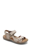 Rockport Cobb Hill Rubey Sandal In Dove Nubuck Leather