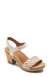 Rockport Cobb Hill Alleah Sandal In Vanilla Leather