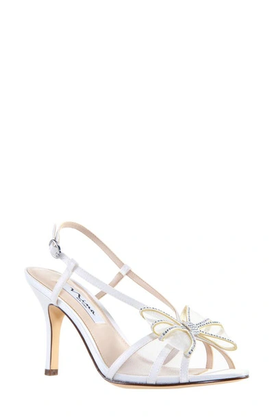 Nina Valecia Womens Dress Open Toe Pumps In Ivory
