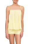Everyday Ritual Ivy Poppy Short Pajamas In Limoncello