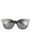 Versace 54mm Cat Eye Sunglasses In Black/ Dark Grey