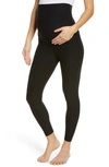 Beyond Yoga Caught In The Midi High-waist Space-dye Leggings In Darkest Night