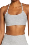 Beyond Yoga Space Dye Slim Racerback Sports Bra In Silver Mist