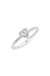 Meira T 14k White Gold Diamond Baguette Heart Ring In White Gold