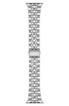 The Posh Tech Apple Watch® Se & Series 7/6/5/4/3/2/1 Bracelet Watchband In Silver