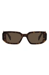 Prada Runway 49mm Rectangle Sunglasses In Tortoise/brown