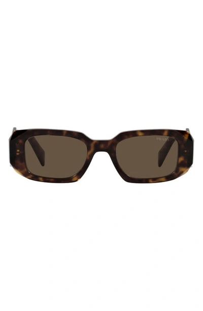 Prada Runway 49mm Rectangle Sunglasses In Tortoise