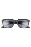 Smith Headliner 55mm Polarized Rectangle Sunglasses In Matte Black/ Chromapop Black
