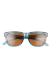 Smith Lowdown 2 Slim 51mm Polarized Sunglasses In Crystal Stone Green/ Brown
