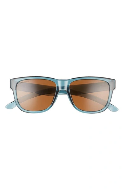 Smith Lowdown 2 Slim 51mm Polarized Sunglasses In Crystal Stone Green/ Brown