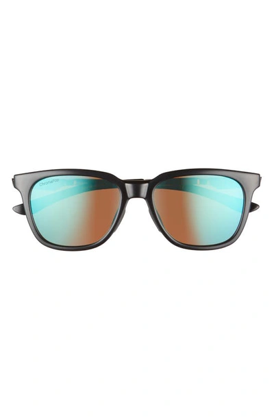 Smith Roam 53mm Polarized Square Sunglasses In Black/ Chromapop Opal