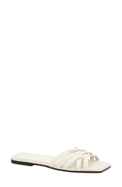 Marc Fisher Varro Slide Sandal In Chic Cream Leather